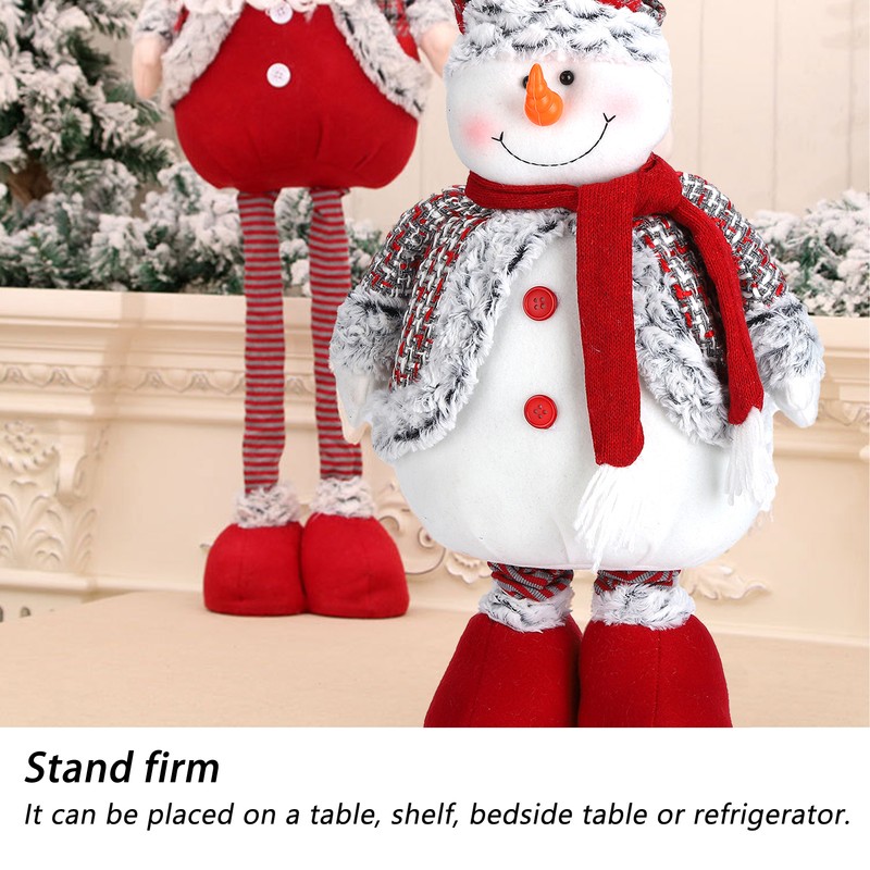 Retractable Standing Snowman Doll Toy Christmas Decoration for Birthday Festival