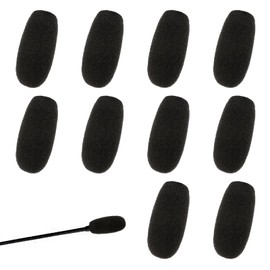 JJUNW 10 Stück Mikrofon Windschutz, Ersatz-Windschutz für Mikrofon und Headset aus Schaumstoff, Mini-Mikrofon Headset Windschutzscheibe für Unterricht Klein Mikrofons Lavalier-Kopfhörer