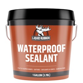 Liquid Rubber Waterproof Sealant – DIY Leak Repair Coating for Flat, Metal & Low Slope Roofs, Foundations, Gutters & More – Flexible Protective Membrane - Black - 1 Gallon