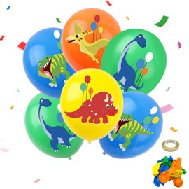 Pack of 16 Dinosaur Balloons, Dinosaur Balloons, Latex Balloons, Dinosaur Birthday Decoration, Balloons Dinosaur for Boys Girls Birthday Decorations