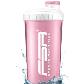FSA Nutrition Protein Shaker 700 ml with Measuring Scale and Screw Cap, for Diet and Protein Shakes, BPA Free Bubblegum Pink