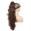 Lydell 30" Long Curly Styled Clip In Claw Ponytail Hair