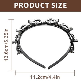 BIRLOZA 1 x Hair Band with Twist Clip Hairstyle Aid Hair Band with Clips Hair Twister Headband Twist Clip Headband Girls Hair Accessories Double Clip Headband