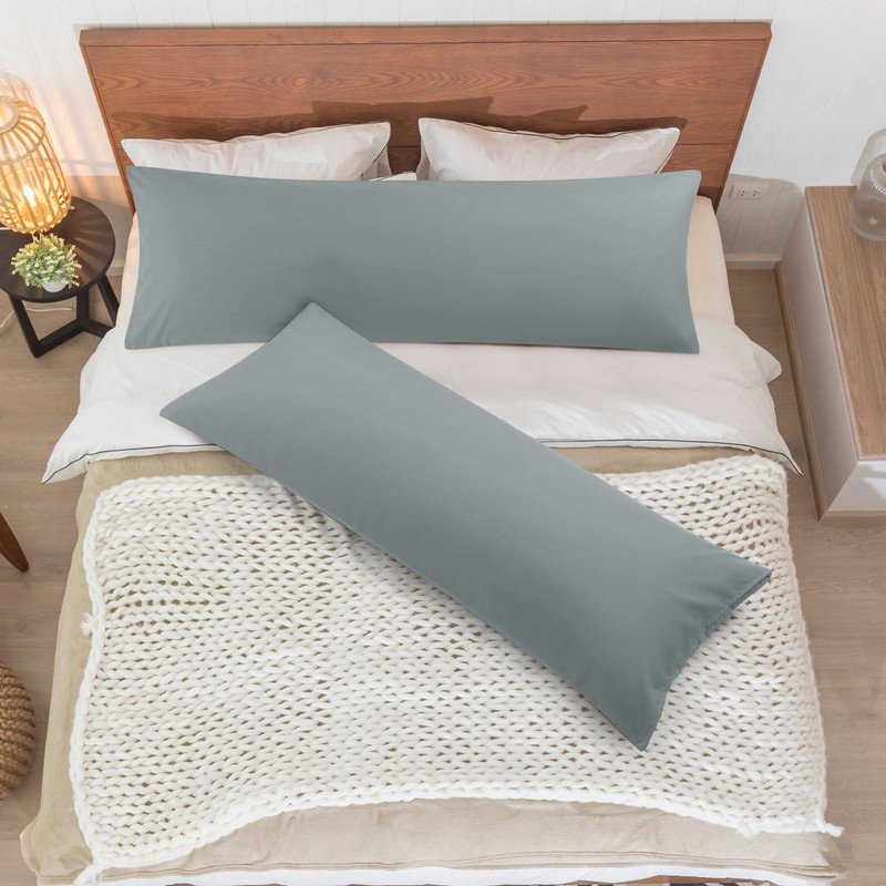 PiccoCasa Body Pillow Cover 2 Pcs Microfiber Envelope Pillow Cover