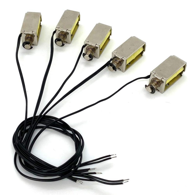 5PCS DC 12V 4mm Stroke Mini Push Pull Type Solenoid