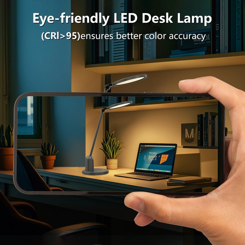 Desk Lamps for Home Office with Stable Base, 1000LM Ultra