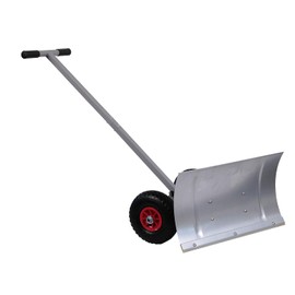 Snow Plow Snow Fox, Eco L x H x W: 119 x 58 x 40 cm with 2 Wheels, Silver, Shovel H x W: 58 x 33 cm Galvanised, Brand: Szagato (Snow Shovel Snow Shovel Hand Snow Plow) (Made in Germany)