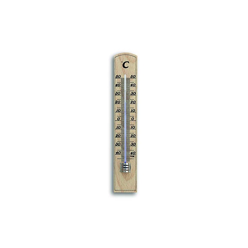 TFA Dostmann High Accuracy Analogue Indoor Thermometer Solid Beech Wood