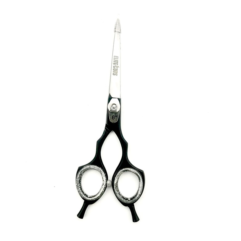 Professional Hair Scissors Elite Cuts 6.0 Inch Japanese J2 Black-Stainless