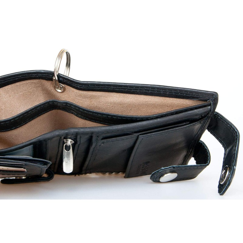 Men's RFID Biker Wallet with 45 cm Long Metal Chain