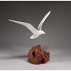 Seagull Sculpture by John Perry "Wings up" Style on Burl