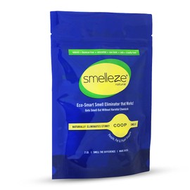 SMELLEZE Natural Chicken Coop Odor Eliminator Granules: 2 lb. Bag Stinky Coop Refresher Works. Sprinkle in Chicken Coop, Bedding, Run, Pen, Nest & Yard. Unscented. Flock Safe