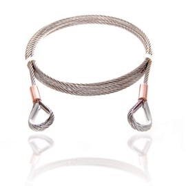 Wire rope24 stainless steel cable with nozzles, stainless steel cable with nozzles V4A AISI 316., Silver