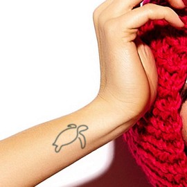Schildkröte - Forever Never® | Temporäre Tattoos für Erwachsene - Hält bis zu 2 Wochen | vegan, wasserfest, EU-zertifiziert