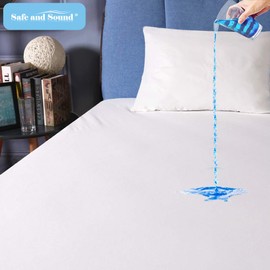 Twin Mattress Protector, Premium Waterproof Mattress Cover, Breathable Soft Deep Pocket Fit Up to 21'' Bed Cover, Vinyl Free
