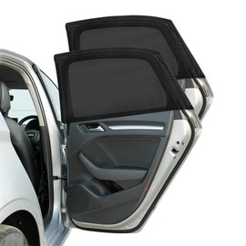 Maven Gifts car window shades for baby Children (2-Pack) car sun shade for baby- Stretchable Breathable UV window cover, Universal Fit Rear Side Windows of Most Vehicles
