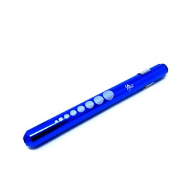 Penlight Reusable Medical Aluminum LED Pen Light with Pupil Gauge for Nurses Doctors Students with Pocket Clip (Blue)