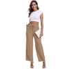 Women's Wide Leg Pants High Waist Adjustable Knot Loose Casual
