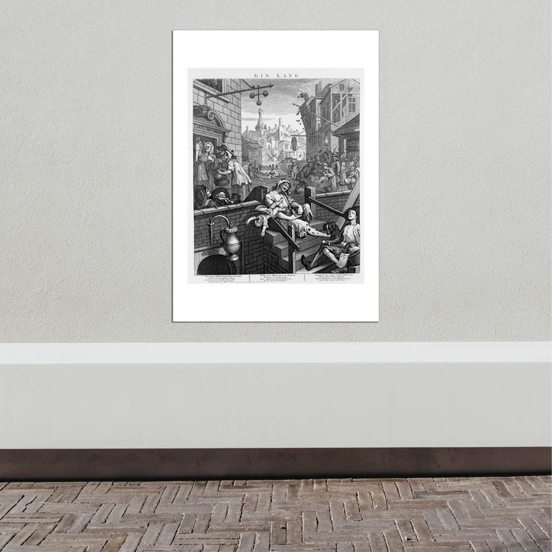 Spiffing Prints William Hogarth - Gin Lane - Medium -
