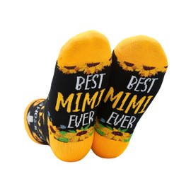 InnoBeta Mimi Gifts, Mothers Day Gifts for Mimi, One Size Crew Socks on Mother's Day, Christmas, Birthday
