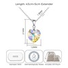 Philip Jones Sterling Silver Aurora Borealis Heart Necklace Created with