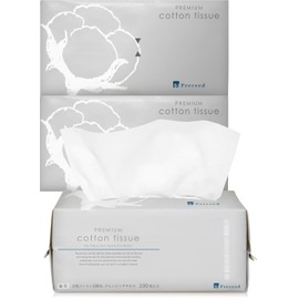 Cleansing Towel, 100% Cotton, Supervised by Worldwide Beauty Professionals, Extra Thick & 100 Sheets x 3 Pieces, Facial Towel, Disposable Face Towel, Silky Feel, For Sensitive Skin (Renewed)