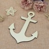 Anchor Shape Hanging Wood Unfinished Wood with Twines DIY Craft