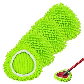 Floor Mop Replacement Cover Microfibre Mop Replacement Head Compatible with Vileda Turbo EasyWring & Clean Spin Mop System Replacement Mop Head Replacement Cover Pack of 4