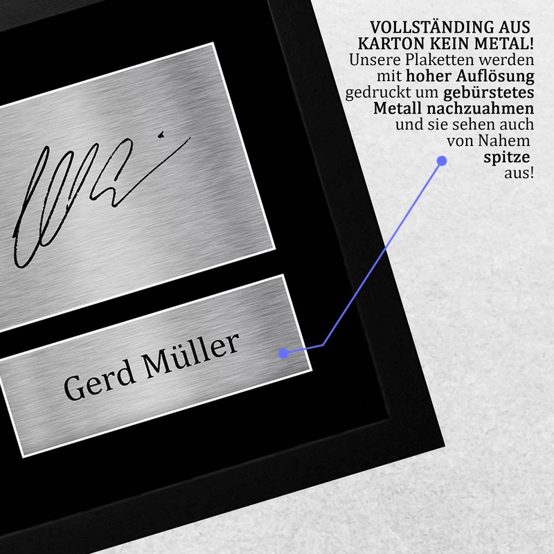 HWC Trading A4 FR Gerd Müller Germany Gifts Printed Autographs