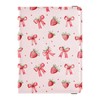 zyrtty Passport Holder, Pink Strawberries Bows Pattern Passport Cover Travel