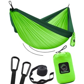 Hammock Camping Hammock for 2 People, Ultralight Outdoor Hammock, Perfect Camping Gifts, Camping Hammock Outdoor with 2 Tree Straps + 2 Carabiners
