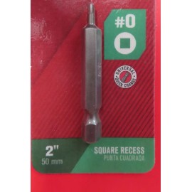 ACE 5pcs. Driver Bits  Square Recess Driver Bit #0  2" Long  Brand new in pack