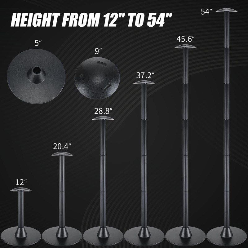 Funtery 4 Pcs Boat Cover Support Pole Adjustable Boat Cover