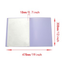 Lilaly 1 Pack Document Organizer Folio, Binder with Plastic Sleeves Presentation Folders, Plastic Sheet Protectors 30 Pockets(Purple)