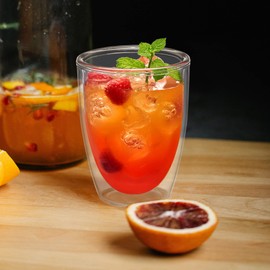 Amazing Abby Andes 12-Ounce Insulated Tumblers (Set of 4), Double-Wall Reusable Cups, BPA-Free, Shatter-Proof, Dishwasher-Safe