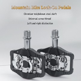 NELboNs Mountain Bike Locking Pedal with Cleats Two in One Design for Long Distance Cycling Waterproof Sealed Bearing Pedals Cleats Set Fits SPD SM41