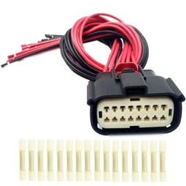 Micarun 16 Pin 16 Wire Halogen Headlight Wiring Harness Connector Pigtail Plug Fit for Dodge Challenger 2015-2023 SRT Demon LED