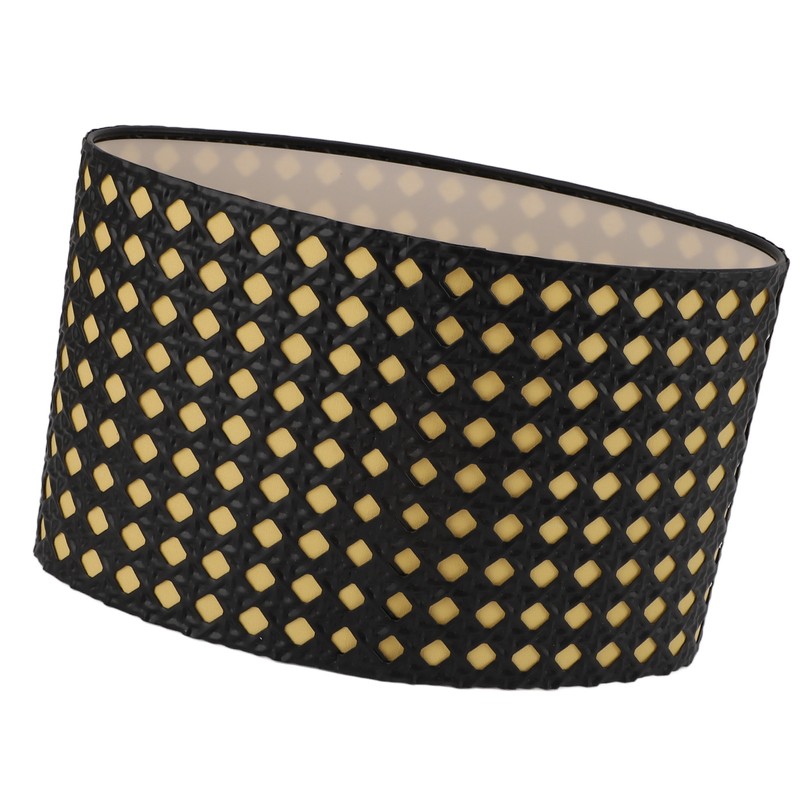 Lampshade Oval Shaped Hollow Metal Carved Compatible E27 E14 Caliber