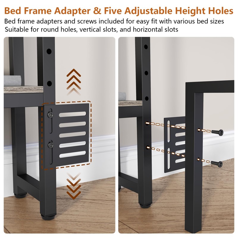 Loomie Headboard for Queen Size Bed with Storage, Headboards with