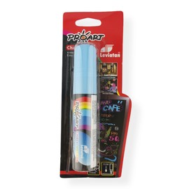 LEVIATAN - Chalk Marker | Chalk Pens for Windows | Liquid Chalk Pen | Blackboard Pen Washable | Glass Pen | Chisel Tip 15 mm Blue