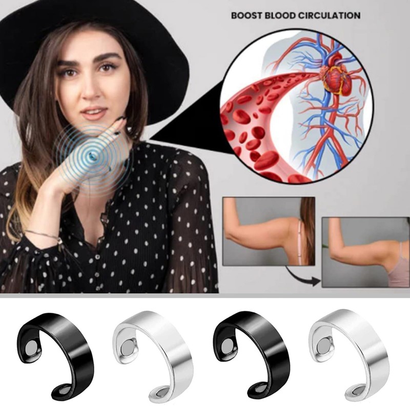 Pack of 4 Unisex Magnetic Rings, Anti-Snoring Ring, Magnetic Ring