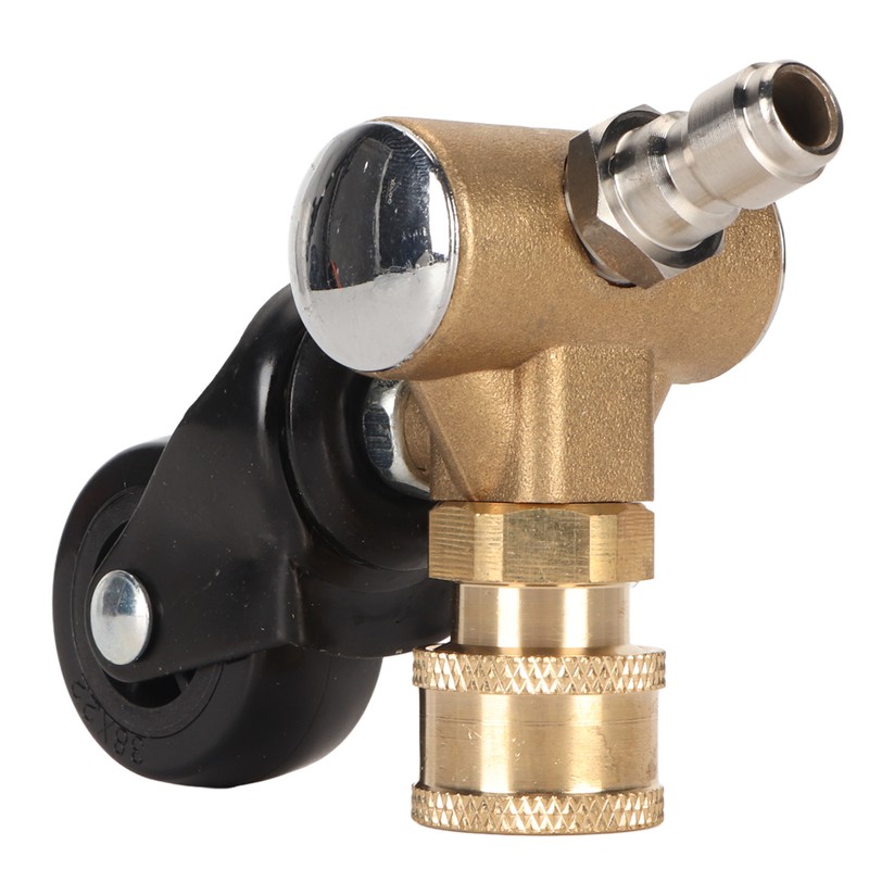 Undercarriage Cleaner Swivel Wheel with 1/4in Quick Connector Brass Pressure