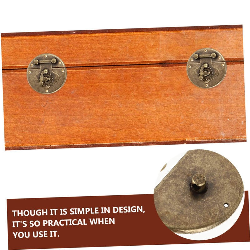 Operitacx Necklace Box Lock Bronze Box Buckle Furniture Accessory Strong