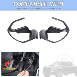 Aunginsy Center Console Steering Button Panel Trim Cover Compatible with Toyota Tundra/Sequoia 2022-2026 Tacoma 2024+, Central Control Steering Panel Decorative Frame Protector Sticker ABS Accessories