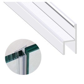 Shower Glass Door Seal Strip, 120 Inch Silicone Soft Shower Door Sweep to Stop Leaks, Frameless Seal Strip