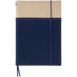 KOKUYO Cover Notebook<システミック>Storage for 2 notebooks. Manage your notebooks and schedules in one volume. Includes a pocket to store pens and other small items., navy blue
