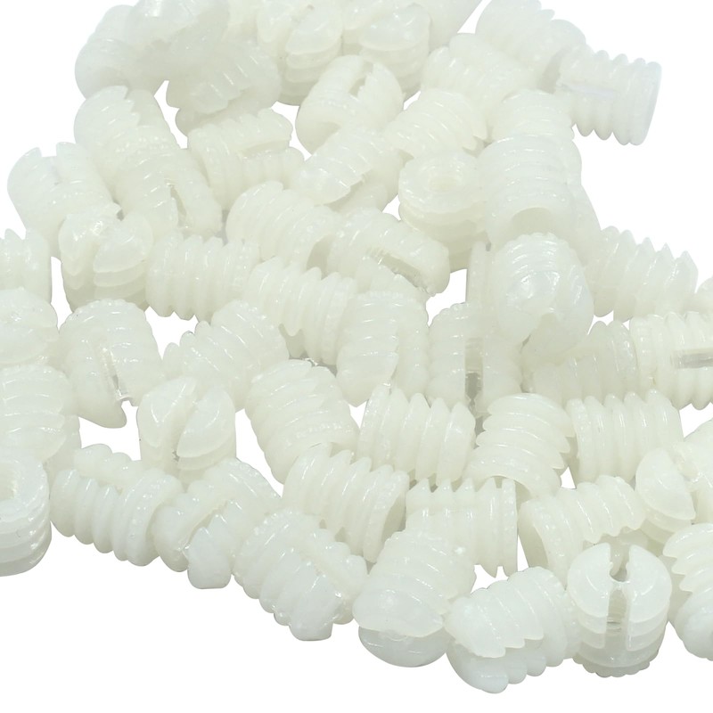 Litoexpe Plastic Pre-Inserted Nuts 0.34"x0.39", Plastic Hinge Dowel Inserts 100