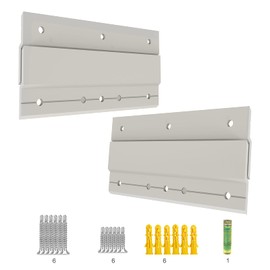 Z-Clamps, Used to Hang French Splint Picture Hanger Hardware kit, Wall Bracket Interlocking Wall Bracket Hardware kit, Used to Hang Mirrors, Panels, Shelves, headboards, Art Frames… (6" 2Pairs)