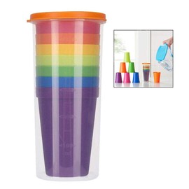 Enzege Plastic Drinking Cups Set of 8 Reusable Drinking Cups Party Cups