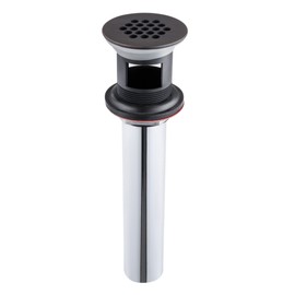 Artiwell Grid Drain Strainer Assembly With Overflow for Bathroom Sink, P.O. Plug Lavatory Drain, Oil Rubbed Bronze